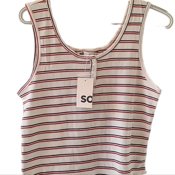 SO BRAND WOMENS JUNIOR SIZE STRIPED SUMMER TANK TOP SIZE XXL - Picture 13 of 13
